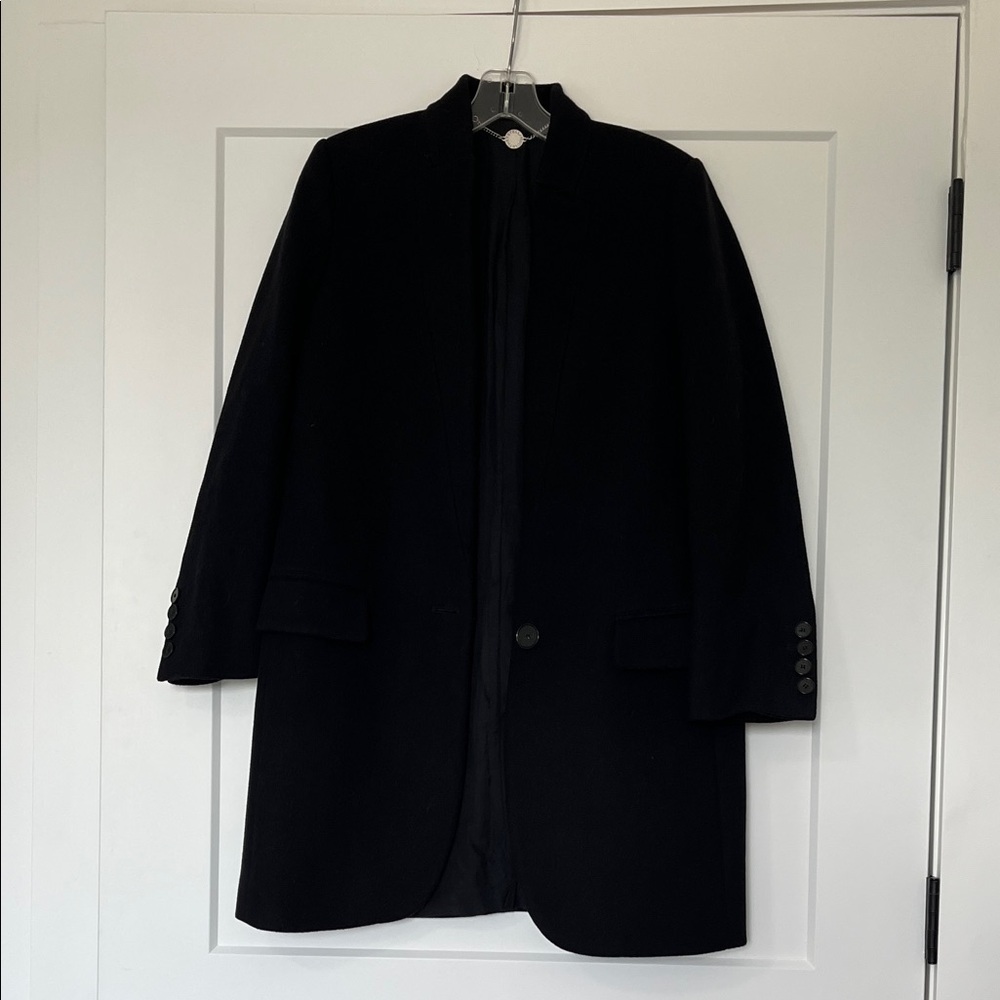 Stella McCartney Black Wool Blend Coat Sz 42 (US 8/10)